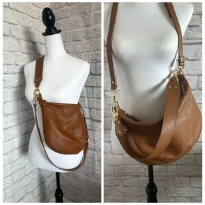 QUINCE Italian Leather Convertible Crescent Shoulder Bag